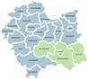 Subregion Sądecki - mapka