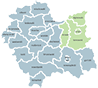 Subregion Tarnowski - mapka