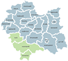 Subregion Podhalański - mapka